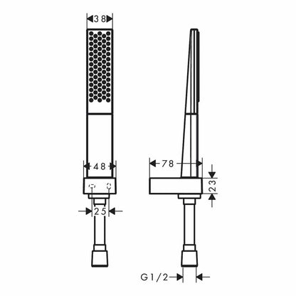Сет за душ с подвижен апарат Hansgrohe Rainfinity 130 бял мат 1 функция