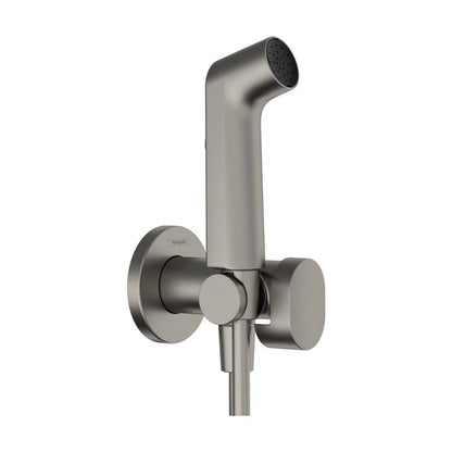 Черен хромиран душ за хигиена Hansgrohe S EcoSmart Bidette