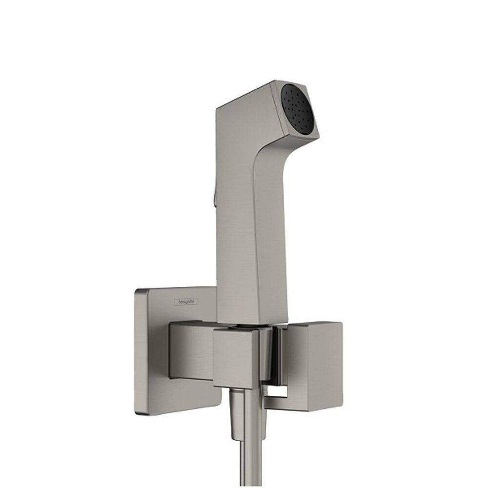 Черен хромиран хигиенен душ Hansgrohe E EcoSmart Bidette