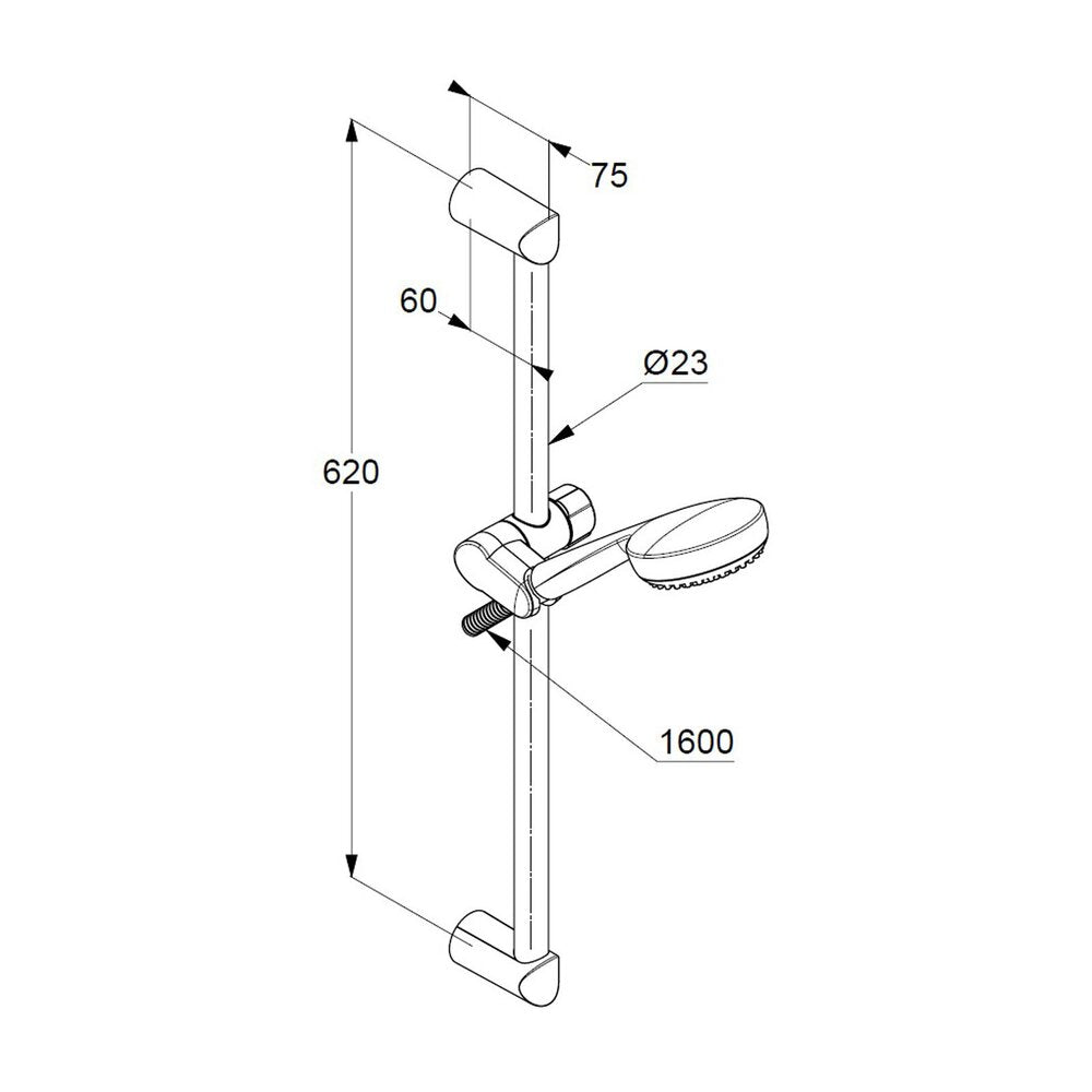 Kludi Logo 3S Chrome Shower Set with 60 cm Bar