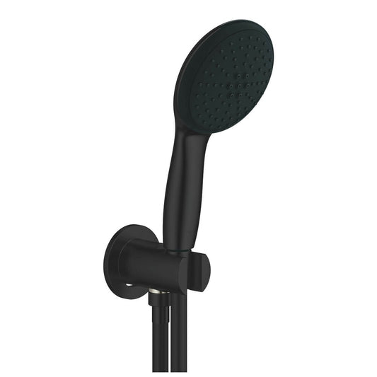 Matte black shower set Grohe New Tempesta 110 with holder and supply