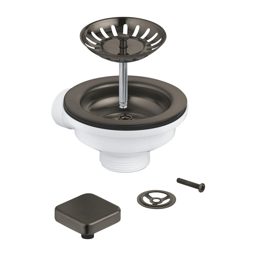 Drain Set with Overflow for Sink Grohe Graphite