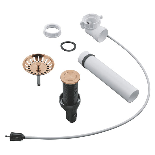 Drain Set with Click-Clack Valve for Sink Grohe Rose Gold