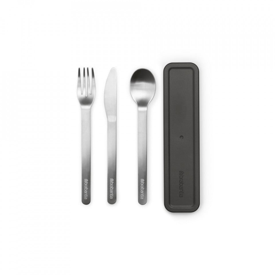 Комплект прибори Brabantia Make&Take от 3 части, Тъмен сив 1006305
