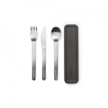 Комплект прибори Brabantia Make&Take от 3 части, Тъмен сив 1006305