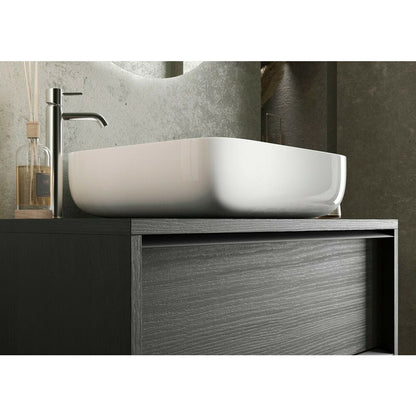 Комплект черен шкаф за база с мивка на под LC Mobili Italia Steel 105x78x43 см