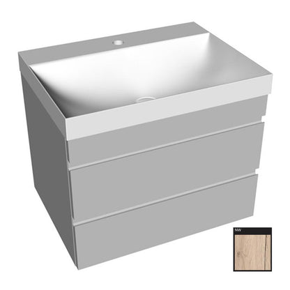 KolpaSan Naomi Wall-Mounted Base Cabinet Set with 60 cm Sink