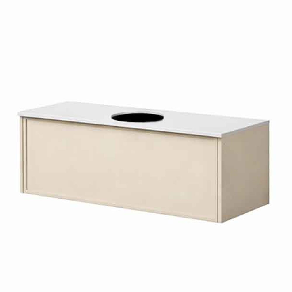 Комплект закачен шкаф KolpaSan Orphia 1 чекмедже 80 cm завършек light grey с плот Kerrock