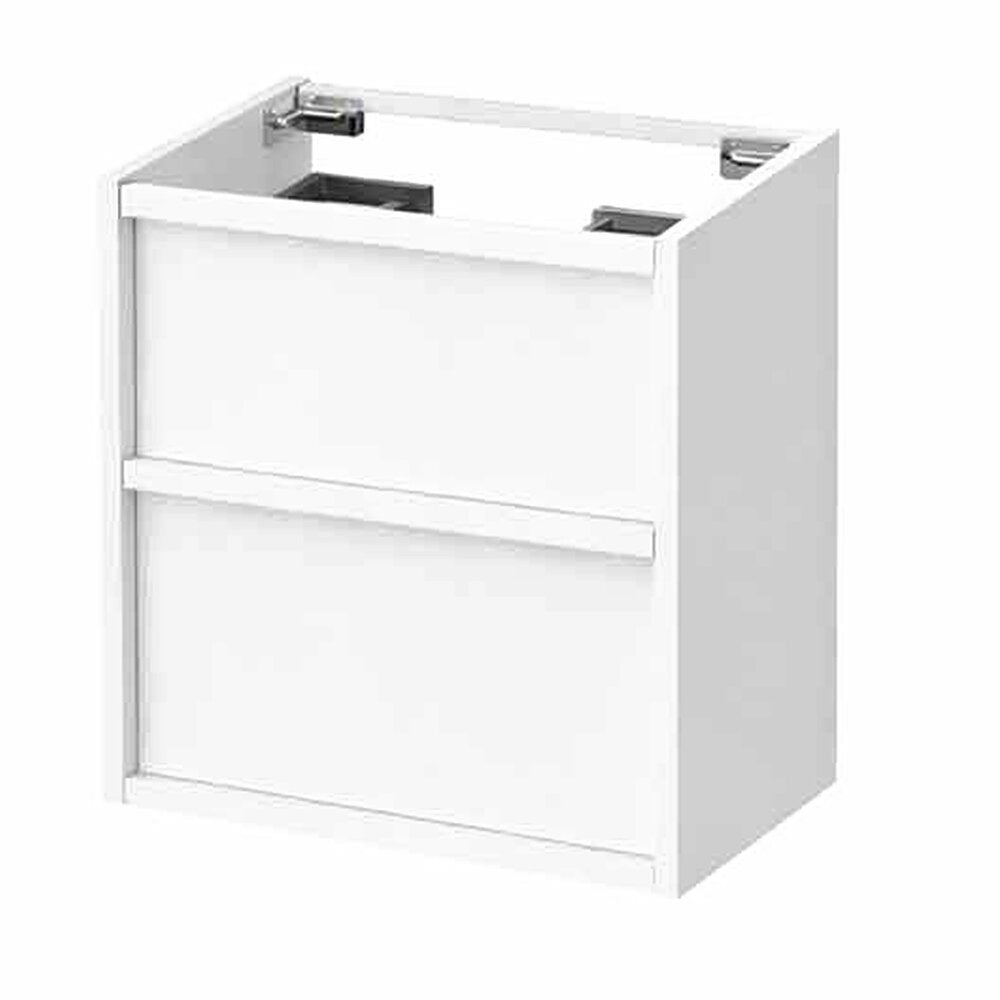 Комплект стенен шкаф KolpaSan Storia 2 чекмеджета 60 cm бял с композитна мивка Kerrock бял