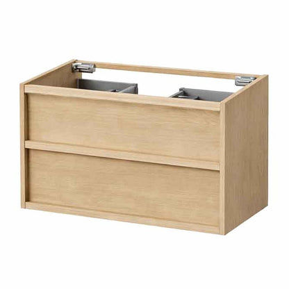 Сет за окачен шкаф KolpaSan Storia 2 чекмеджета 80 cm с композитен умивалник Kerrock бял