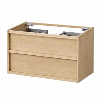 Сет за окачен шкаф KolpaSan Storia 2 чекмеджета 90 cm с композитен умивалник Kerrock бял