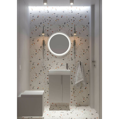 Hanging cabinet set light gray Krofam Uniq 49 cm, built-in sink Krofam Uniq 50 cm with battery hole
