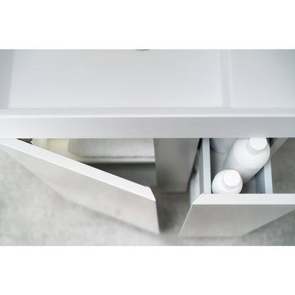 Hanging cabinet set light gray Krofam Uniq 49 cm, built-in sink Krofam Uniq 50 cm with battery hole