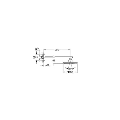 Grohe Euphoria Cube 150 Fixed Shower Set with 1 Jet