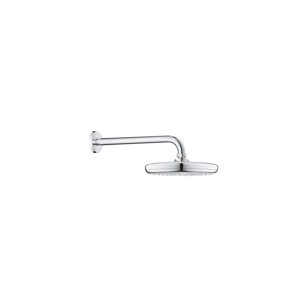 Grohe New Tempesta 210 Round Shower Head with Chrome Arm