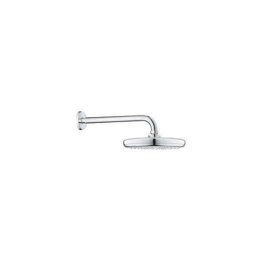 Grohe New Tempesta 210 Round Shower Head with Chrome Arm
