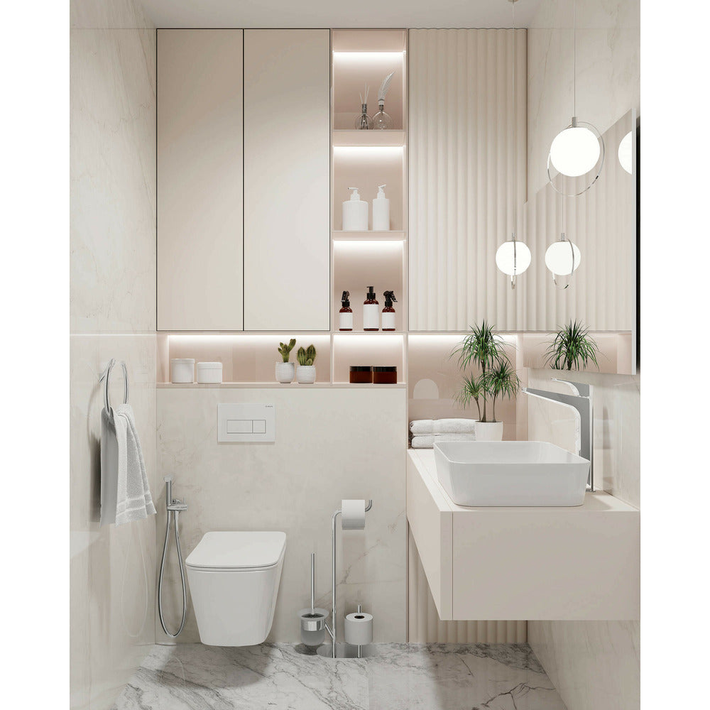Душ игиеничен с батерия Deante Bidetta хром с вградена батерия за студена вода