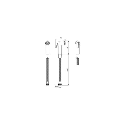 Ideal Standard IdealSpray Hygienic Shower with Chrome Finish