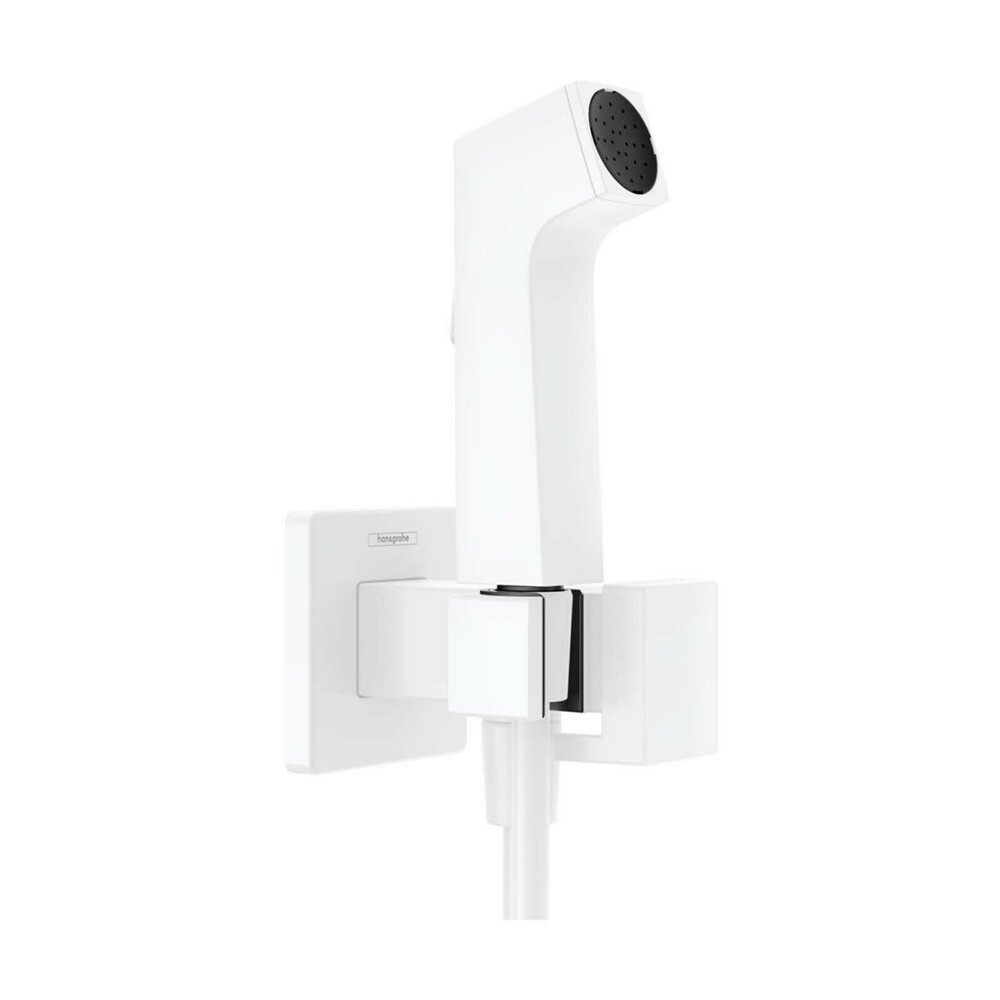 Комплект за хигиенен душ с вградена част Hansgrohe Bidette E EcoSmart 1 jet бял мат