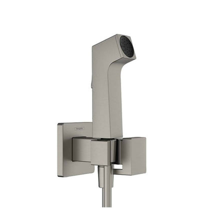 Комплект за хигиенен душ с вграден корпус Hansgrohe Bidette E EcoSmart 1 jet черно-хром мат