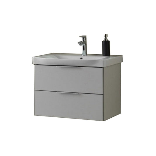 KolpaSan Lana II Wall-Mounted Cabinet and Sink Set Grey 65 cm