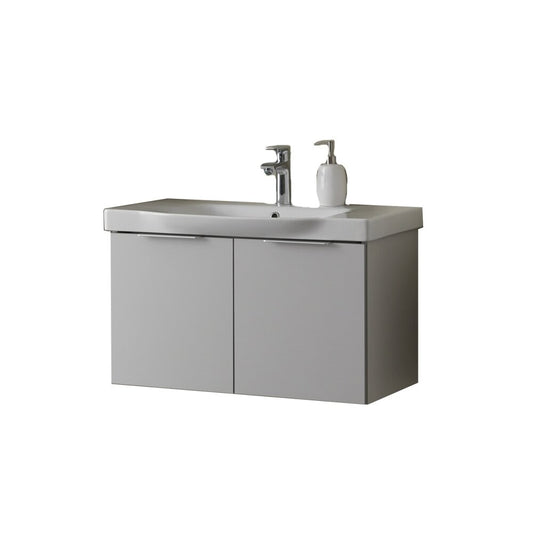 KolpaSan Lana 80 cm Wall-Mounted Cabinet and Sink Set