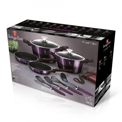 Комплект тенджери и тигани (10 части) Purple Eclipse Collection BerlingerHaus BH 7140