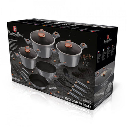 Комплект тенджери и тигани (17 части) Moonlight Колекция BerlingerHaus BH 7044