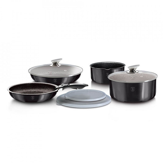 Комплект тенджери и тигани (9 части) Metallic Line Carbon Pro Edition BerlingerHaus BH 6918