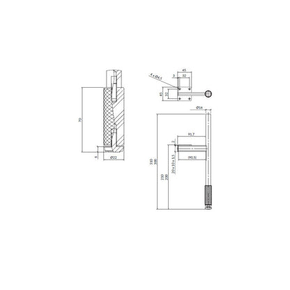 Cersanit Larga Gold Furniture Legs Set