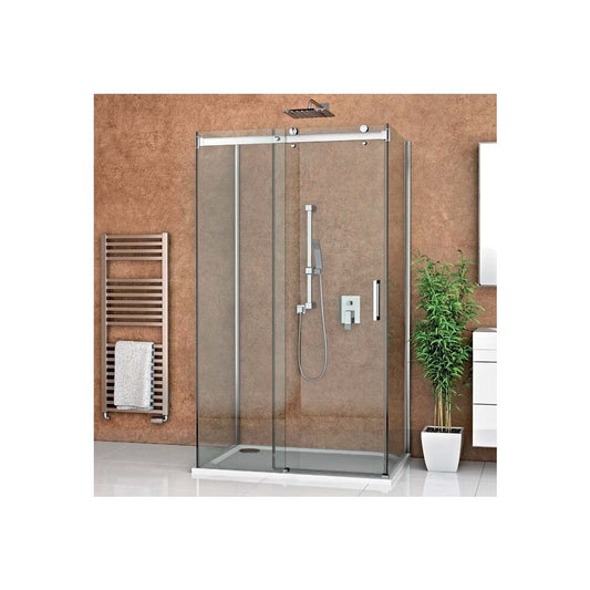 Roth Ambient Line Sliding Shower Set 1200 and Fixed Side Panel 900