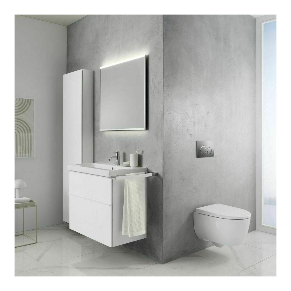 Комплект резервоар за WC с вградена рамка Geberit Duofix с комплект за монтаж и хромирана клавиша Delta20