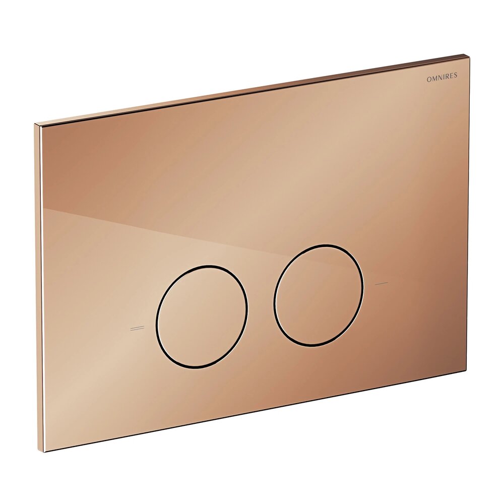 Комплект резервоар за WC с рамка Omnires StrongFrame и капак Minimal в лъскав мед