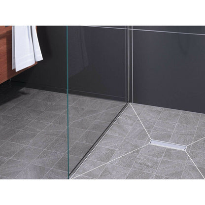 Сет ригола за душ Kessel Linearis Compact с капак от инокс 75 cm