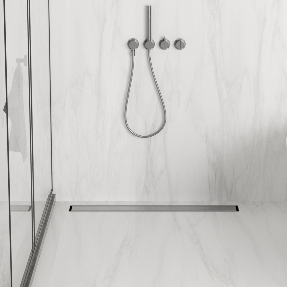 Сет ригола душ плюс капак Balneo Duplex Next покритие Gun Metal 70 cm