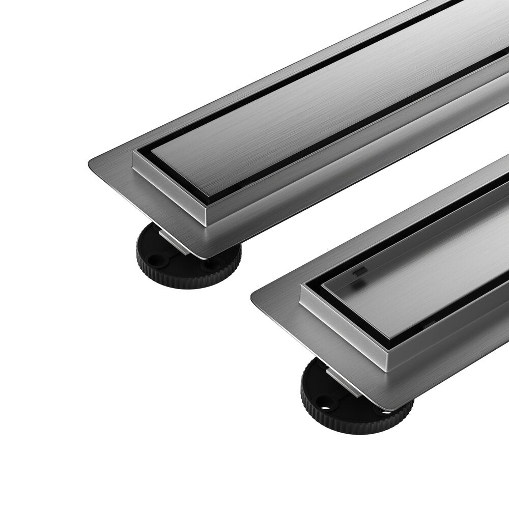 Сет ригола душ плюс капак Balneo Duplex Next покритие Gun Metal 80 cm