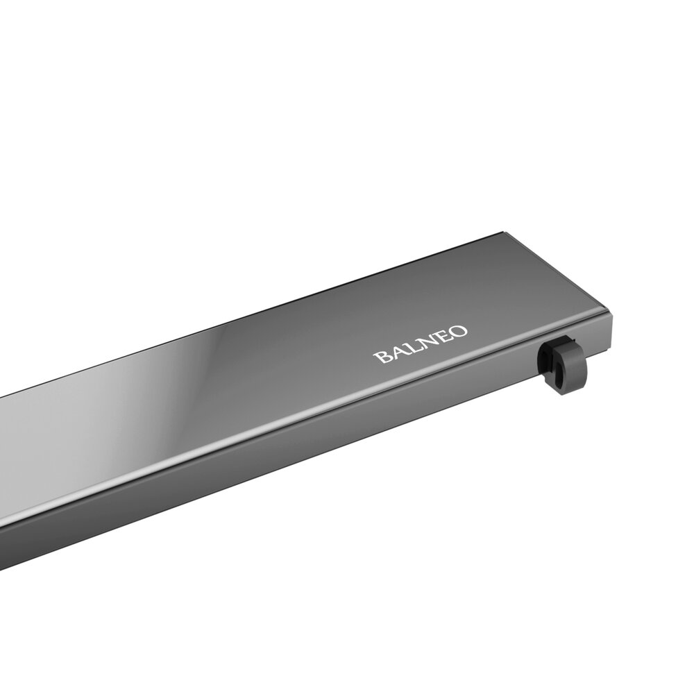 Сет ригола душ плюс капак Balneo Duplex Next покритие Gun Metal 80 cm