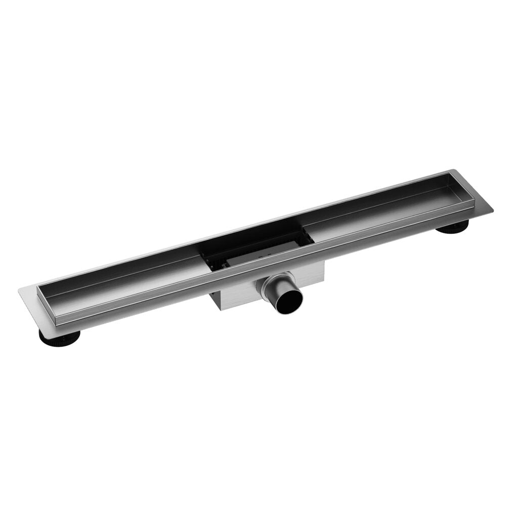 Сет ригола душ плюс капак Balneo Duplex Next покритие Gun Metal 80 cm