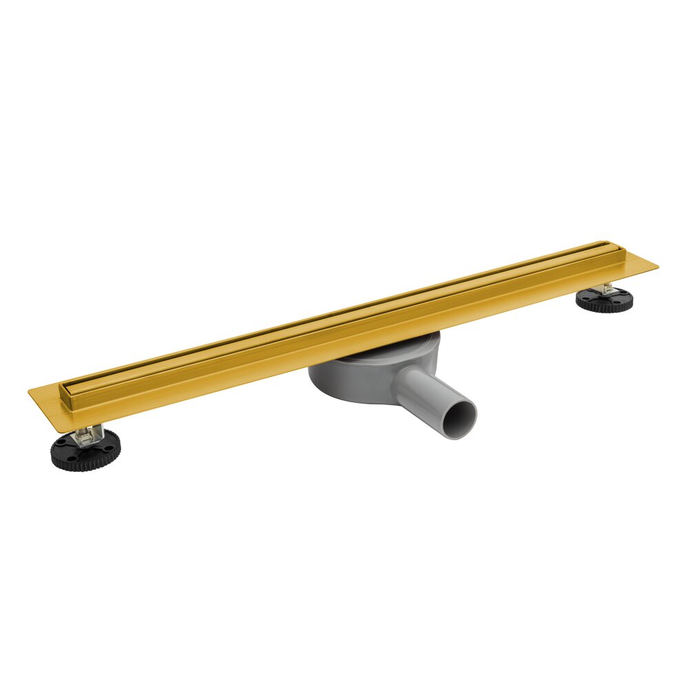 Сет ригола душ плюс капак Balneo Slim & Low ProLine завършващ с лъскаво злато 80 cm