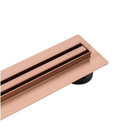 Сет за душ канал с капак Balneo Slim & Low ProLine с лъскаво медно покритие 70 cm