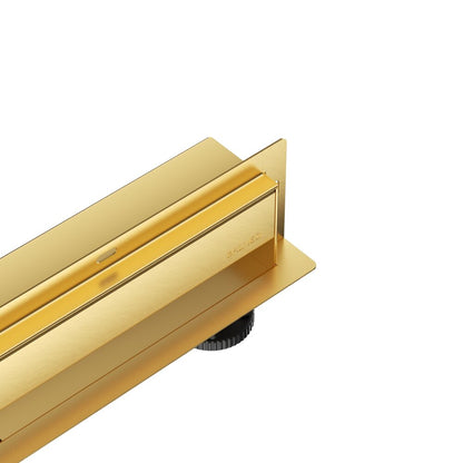 Сет за душ канала с капак Balneo W-Drain Next завършване златно лъскаво 100 cm отводняване за стена