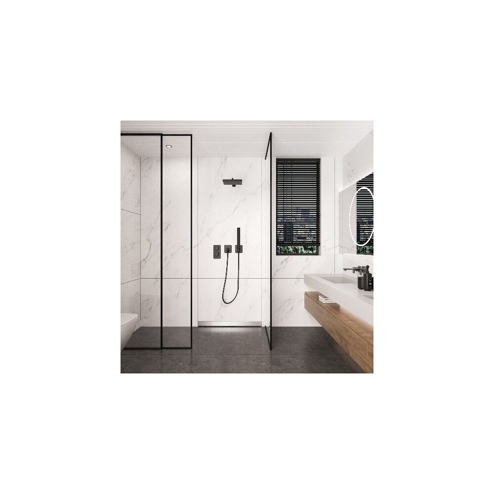 Сет ригола за душ с капак Balneo W-Drain Next инокс 80 cm за стена