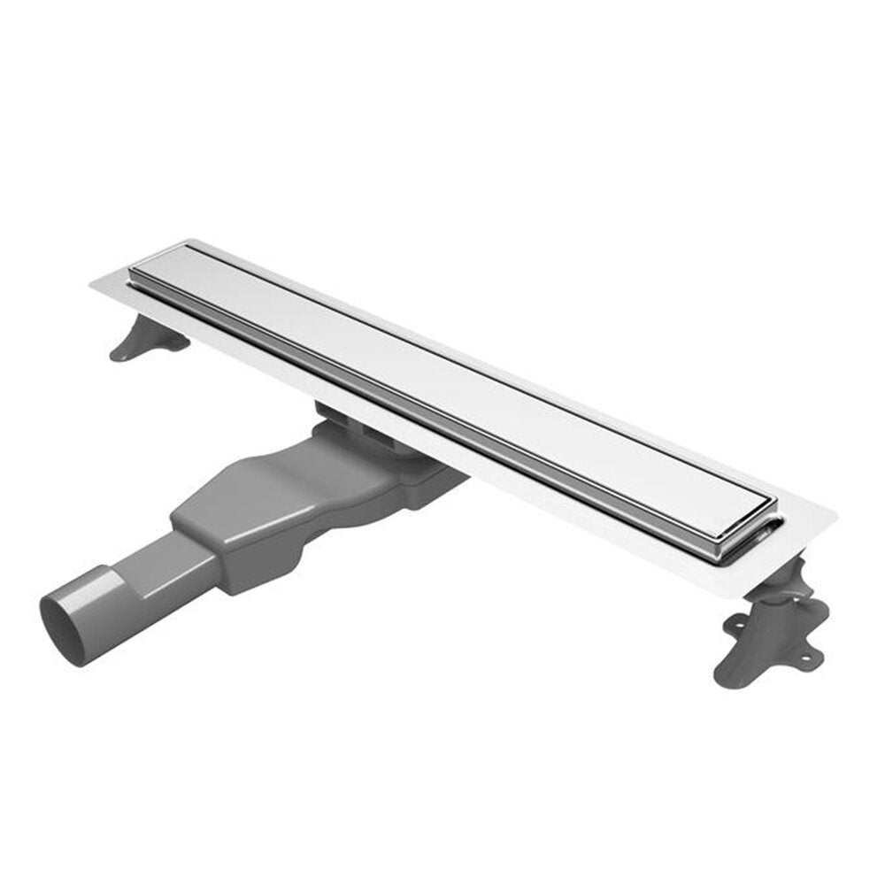 Сет ригола за душ с капак Wirquin Flat Linear инокс 40 cm