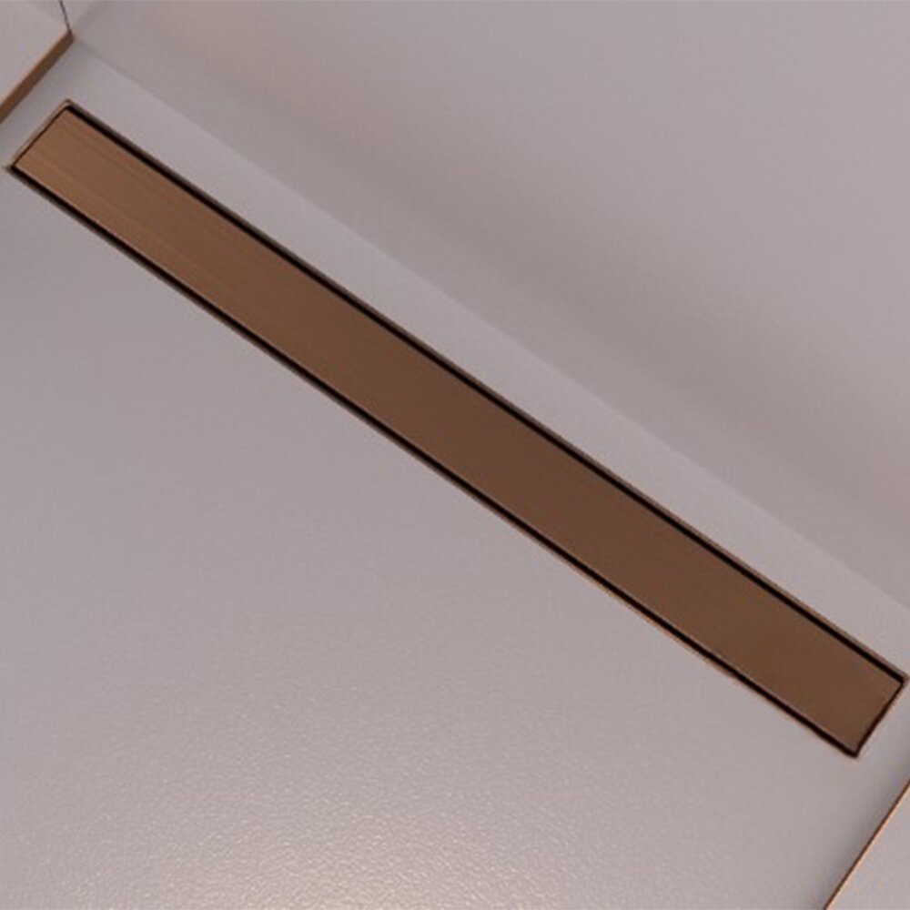 Сет ригола за душ с капак Wirquin Linear бронзово покритие 60 cm