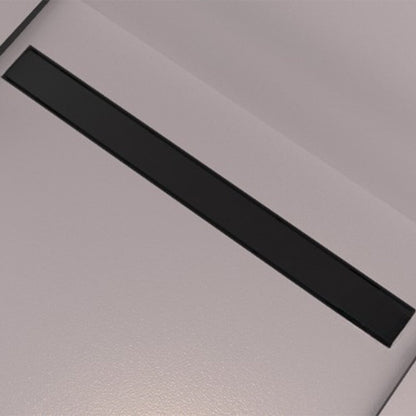 Сет ригола за душ с капак Wirquin Linear матово черно 60 cm