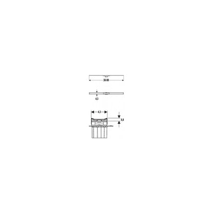 Geberit CleanLine Shower Drain Set 65-90 mm with Glossy Metal Cover 30-90 cm