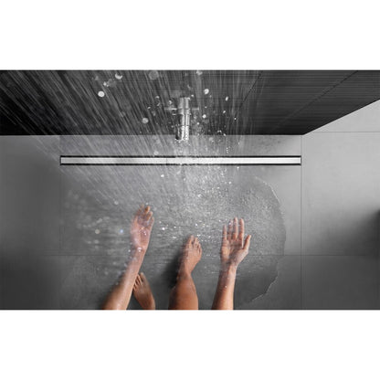 Geberit CleanLine Shower Drain Set 65-90 mm with Glossy Metal Cover 30-90 cm