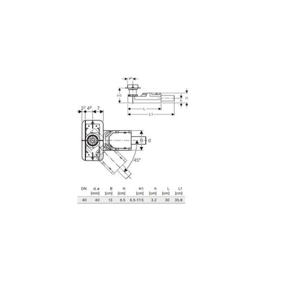 Geberit CleanLine Shower Drain Set 65-90 mm with Glossy Metal Cover 30-90 cm