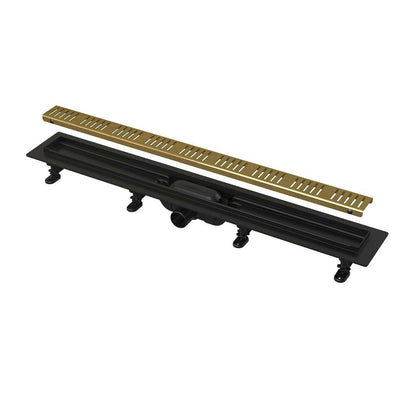 Сет ригола с капак от златисто анодизирано алуминий Alca APZ10BLACK-BRASS 95 см