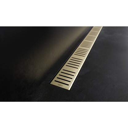 Сет ригола с капак от златисто анодизирано алуминий Alca APZ10BLACK-BRASS 95 см